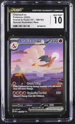 Charizard EX 199/165 Special Illustration Rare Pokemon CGC 10 Gem Mint *013 - Image 1