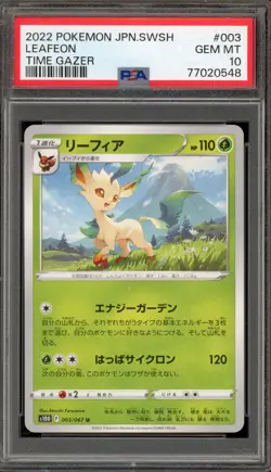 Pokemon Leafeon Time Gazer Japanese #003 PSA 10 Gem Mint - Image 1