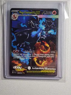 Mega Charizard X EX SIR 125/094 Phantasmal Flames English Pokemon TCG Full Art - Image 1