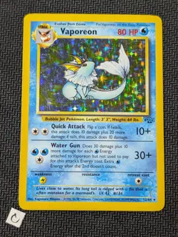 Vaporeon 12/64 - Jungle Unlimited Holo WOTC Pokemon TCG LP - Image 1