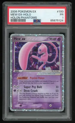 Pokemon Mew EX Holo Ultra Rare Holon Phantoms 100/110 PSA 1 Graded - Image 1