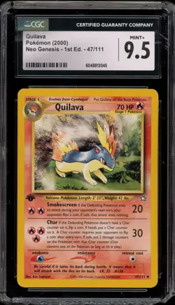 Pokemon Quilava Neo Genesis 1st Edition #47 DAMAGED SLAB CGC 9.5 - Image 1