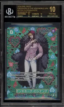 One Piece CCG Donquixote Rosinante Emperors Japanese OP04-119 BGS 10 BLACK LABEL - Image 1