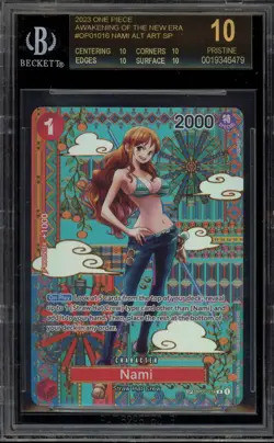 One Piece CCG Nami Awakening/New Era Alternate Art OP01-016 BGS 10 BLACK LABEL - Image 1