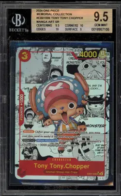 One Piece CCG Tony Tony.Chopper Memorial Coll. Manga Alt Art EB01-006 BGS 9.5 - Image 1
