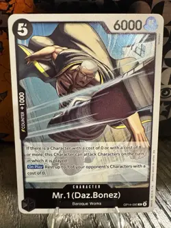 Mr.1(Daz.Bonez) OP14-090 Rare The Azure Sea's Seven One Piece Near Mint - Image 1