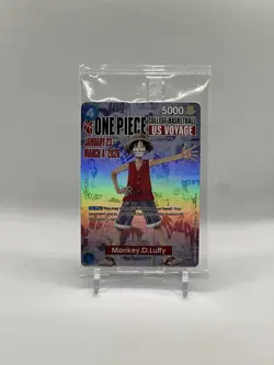 One Piece Monkey.D.Luffy CCG US College Basketball Promo Card St John's SEALED - Image 1