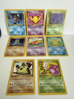 Pokemon TCG ROCKET Lot 1st Edition Cards - SQUIRTLE - MACHOP - PSYDUCK - Image 1
