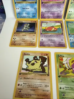 Pokemon TCG ROCKET Lot 1st Edition Cards - SQUIRTLE - MACHOP - PSYDUCK - Image 4