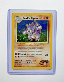 Brock’s Rhydon Holo Rare 2/132 Gym Heroes Pokemon Card - Image 1