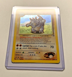 Brock’s Rhydon Holo Rare 2/132 Gym Heroes Pokemon Card - Image 3