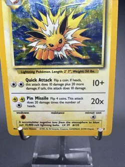 Jungle Holo Rare Unlimited Pokemon TCG Card Jolteon 4/64 No Symbol ERROR - Image 3