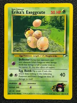 Erika's Exeggcute 43/132 Gym Heroes Series Uncommon Pokemon Card 1999-2000 NM - Image 1