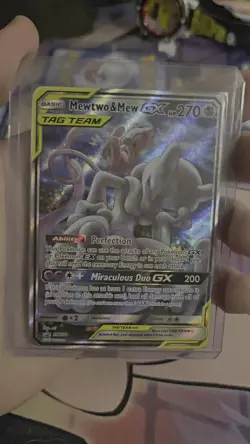 Pokemon Mewtwo and Mew GX TCG Sun & Moon Holo Promo Card #SM191 - Image 2