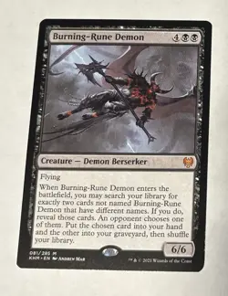 MTG Burning-Rune Demon Kaldheim 081 Magic the Gathering LP - Image 1
