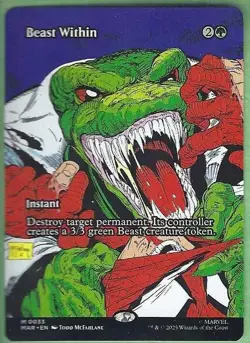 MTG Beast Within (Borderless) Marvel Universe NM - Image 1