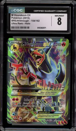 Pokemon M Houndoom EX XY Breakthrough Full Art #154 CGC 8 - Image 1