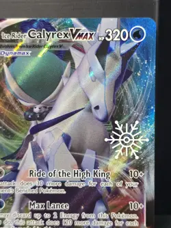 Pokemon Ice Rider Calyrex VMAX (Holiday Calendar Snow Flake Stamp) 046/198 NM - Image 3