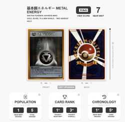 Pokemon Metal Energy Holo from Japanese Neo Genesis Tag 7 DIGG REPORT NM - Image 2