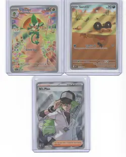 Pokemon Black Bolt LOT of (3) - Simisage, Sandile and N's Plan .. - Image 1