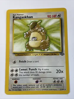 Kangaskhan 21/64 Jungle Regular 1999 Unlimited Pokemon Game TCG - Image 1