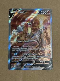 Pokemon Entei V GG36/GG70 Crown Zenith Galarian Gallery Ultra Rare Full Art Holo - Image 1