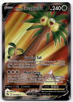 Alolan Exeggutor V (Full Art) - 071/078 PGO Ultra Rare Pokemon GO NM - Image 1