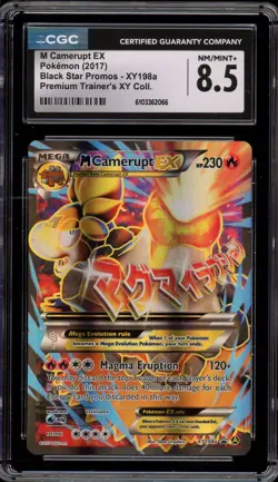 Pokemon M Camerupt EX XY Premium Trainers Coll Full Alt Art Promo XY198a CGC 8.5 - Image 1