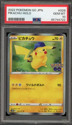 Pokemon Pikachu Pokemon Go Japanese Holo #028 PSA 10 Gem Mint - Image 1