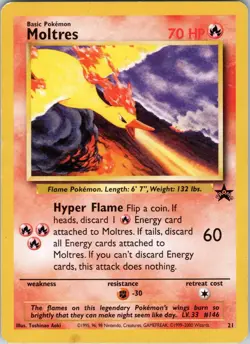 Moltres 21 | Pokemon TCG WOTC Black Star Promo - Image 1