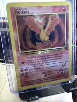 1999 Pokemon Unlimited Fossil Moltres 27/62 Non-Holo LP - Image 3
