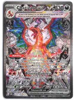 Charizard ex 223/197 Special Illustration Rare Obsidian Flames Pokemon - Image 1