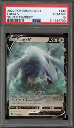 Pokemon Lugia V Silver Tempest Holo Ultra Rare #138 PSA 10 Gem Mint - Image 1