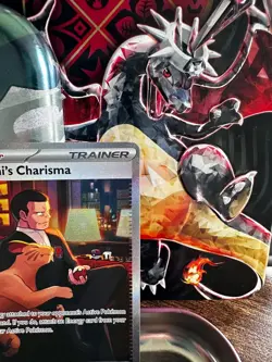 Pokemon TCG Giovanni's Charisma 204/165 Scarlet & Violet 151 Holo Illustration - Image 3