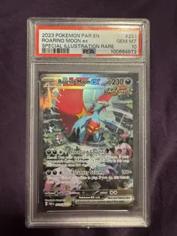 Roaring Moon EX 251/182 Special Illustration Rare Pokemon - Graded PSA 10 - Image 1