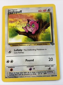 Jigglypuff 54/64 Jungle Regular 1999 Unlimited Pokemon Game TCG - Image 1