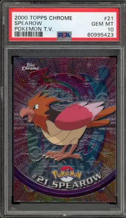 Pokemon Topps Chrome Spearow #21 PSA 10 Gem Mint - Image 1