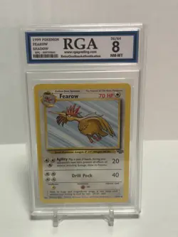 🦅 1999 Pokemon Jungle Fearow #36/64 RGA 8 NM-MT Slab - Image 1