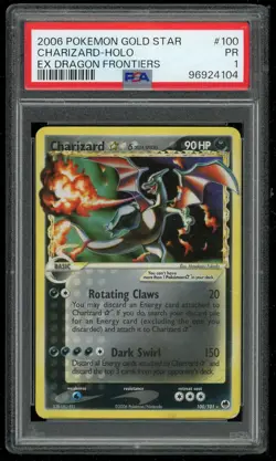 Pokemon Charizard Gold Star EX Holo Ultra Rare Dragon 100/101 PSA 1 Graded - Image 1