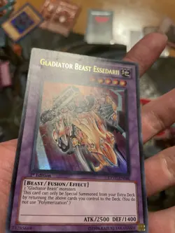 Yugioh Gladiator Beast Essedarii EXVC-EN086 Ultra Rare 1st Ed LP - Image 1