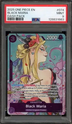 One Piece CCG Black Maria Dash Pk. OP08-074 PSA 9 Mint - Image 1