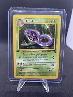 Pokemon TCG Arbok Card 31/62 Fossil Regular 1st Edition Uncommon LP - Image 1
