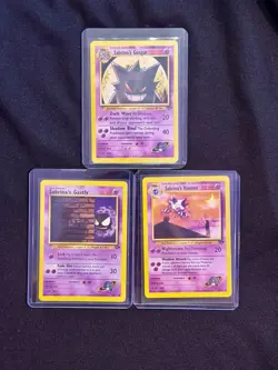 Pokemon Gym Challenge Card Lot - Sabrina's Gengar, Haunter, Gastly - 3 Cards - Image 1