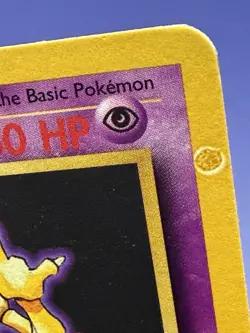 PRINTER HICKEY ERROR Kadabra Base Set 32/102 Pokemon Card - Image 3