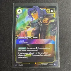 Sivir Mercenary 143a/221 Riftbound Spiritforged TCG Alt Art Showcase Card - Image 1