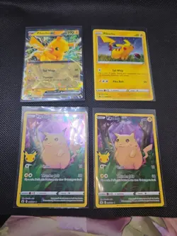 Pikachu Pokemon Celebrations 4 Card Lot - Image 1