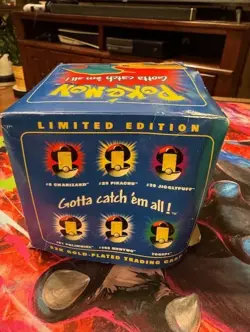 23K Gold Plated POKEMON Trading Cards 1999 Burger King Pokemon Ball Limited Ed. - Image 3
