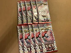 10x Pokemon 151 Japanese Scarlet & Violet TCG Card Booster Packs NEW Sealed - Image 1