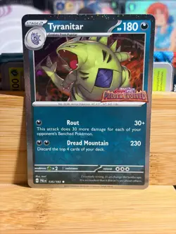 TYRANITAR 135/193 Paldea Evolved Stamp Holo Rare Pokemon Card TCG Near Mint - Image 1