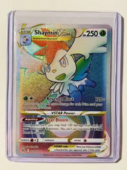 Pokemon TCG Shaymin VSTAR Rainbow Secret Rare Card 173/172 Brilliant Stars - Image 1